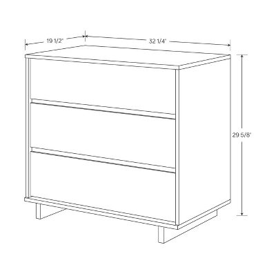 Modern 32" Wide 3 Drawer Dresser - Room Essentials™ 8 Modern 32" Wide 3 Drawer Dresser - Room Essentials™ - Image 6