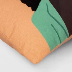 Square Woman With Pink Sunglasses Embroidered Cotton Square Throw Pillow Orange - Room Essentials™ -Room Essentials GUEST a6f6b4fe 8856 4da1 a756 896c58a74149