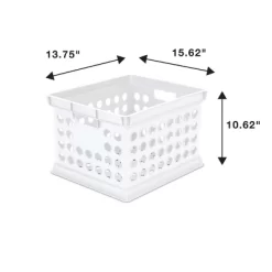 Storage Crate White - Room Essentials™: Portable Stackable Plastic Milk Crate With Built-In Handles, 30.6L Capacity -Room Essentials GUEST ad951f06 0bfb 4a13 b146 41da22f11339