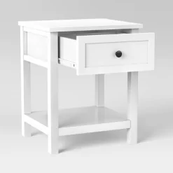 Traditional Side Table With Storage Drawer Classic White - Room Essentials™ 8 Traditional Side Table With Storage Drawer Classic White - Room Essentials™ -Room Essentials GUEST adc41955 1aff 4c2b ad05 a78bb26ac83d