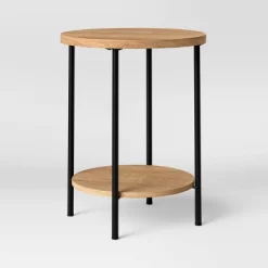 Wood And Metal Round End Table - Room Essentials™ 13 Wood And Metal Round End Table - Room Essentials™ -Room Essentials GUEST b471152e 3324 4b45 a184 e540cd26a19b