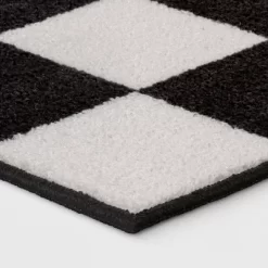 4'x5'5" Small Checker Rug Charcoal And Ivory - Room Essentials™ 6 4'x5'5" Small Checker Rug Charcoal And Ivory - Room Essentials™ -Room Essentials GUEST b567be14 9e54 484f a735 6e2124e95074