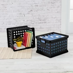 Storage Crate Black - Room Essentials™: Plastic Stackable Utility Bin, Portable With Built-In Handles, 30.6L Capacity 11 Storage Crate Black - Room Essentials™: Plastic Stackable Utility Bin, Portable With Built-In Handles, 30.6L Capacity -Room Essentials GUEST b89e2320 1c39 4b93 b318 8d75702327e9