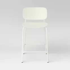 Set Of 2, 24" Molded Plastic With Metal Base Counter Height Barstools White - Room Essentials™ 7 Set Of 2, 24" Molded Plastic With Metal Base Counter Height Barstools White - Room Essentials™ -Room Essentials GUEST ba8070a6 aa2a 47b8 9d5d bf913fe9cc51