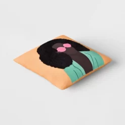 Square Woman With Pink Sunglasses Embroidered Cotton Square Throw Pillow Orange - Room Essentials™ -Room Essentials GUEST bdb4d15e 4030 4c3a b5b7 10043bf2560d
