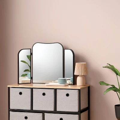 30"x20" Table Top Tri Fold Mirror - Room Essentials™ 3 30"x20" Table Top Tri Fold Mirror - Room Essentials™