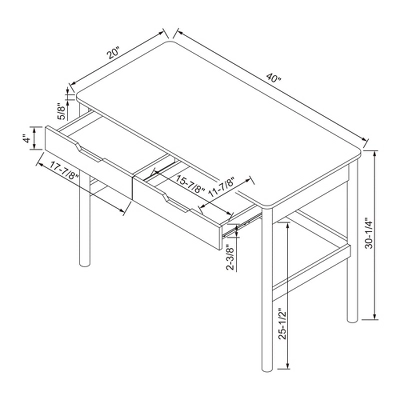 Scandi Desk With Drawers Natural - Room Essentials™ 8 Scandi Desk With Drawers Natural - Room Essentials™ - Image 6