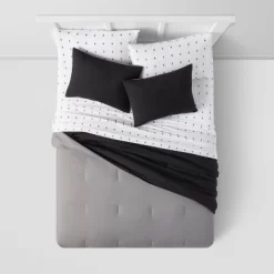 Solid Microfiber Reversible Comforter & Sheets Set - Room Essentials™ -Room Essentials GUEST bf3410ea 018d 419f 9980 f6ba74be4f97