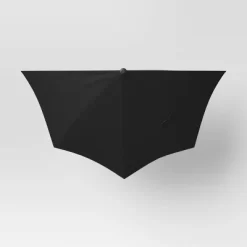 7.813'x8.83' Half Circle Patio Umbrella - Black Pole - Room Essentials™ -Room Essentials GUEST c41ed08d 2fd8 43a9 b57e d0a270ae4cf9