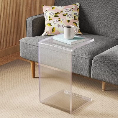 Acrylic C Shaped Side Table Clear - Room Essentials™ 3 Acrylic C Shaped Side Table Clear - Room Essentials™