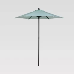 6' Round Outdoor Patio Market Umbrella With Black Pole - Room Essentials™ 31 6' Round Outdoor Patio Market Umbrella With Black Pole - Room Essentials™ -Room Essentials GUEST cb1c716e 1996 4d1f 9d0c 954cb1ffd10d