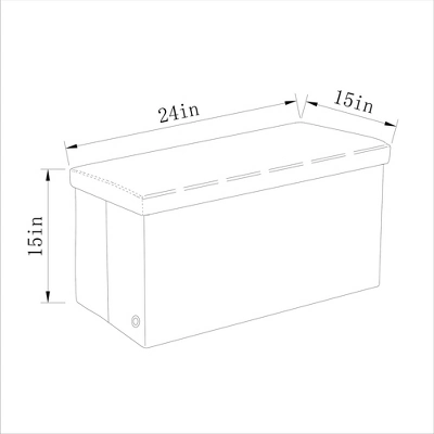 24" Collapsible Dorm Storage Ottoman - Room Essentials™ 6 24" Collapsible Dorm Storage Ottoman - Room Essentials™ - Image 4