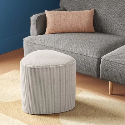Triangular Shaped Upholstered Corduroy Ottoman - Room Essentials™ 3 Triangular Shaped Upholstered Corduroy Ottoman - Room Essentials™