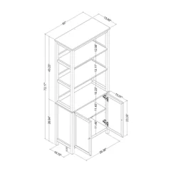 72" Bookcase Traditional With Three Open Shelves And Cabinet Classic White - Room Essentials™ 11 72" Bookcase Traditional With Three Open Shelves And Cabinet Classic White - Room Essentials™ -Room Essentials GUEST d4cce514 e7e8 4dd0 bd17 f0a317710136