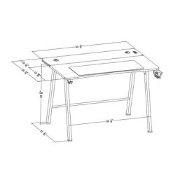 Gaming Dorm Desk With LED Lights And Headphone Holder - Room Essentials™ -Room Essentials GUEST d7dc3ff0 237b 40d2 940c 7e3aafa849bc