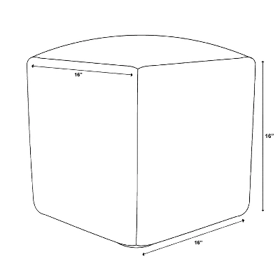 Ribbed Pouf Ottoman Cream - Room Essentials™ 6 Ribbed Pouf Ottoman Cream - Room Essentials™ - Image 4