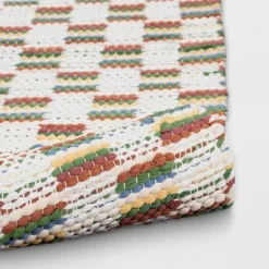 4'x5'6" Checkered Chindi Handwoven Area Rug - Room Essentials™ -Room Essentials GUEST dca06988 28e2 475f 8666 5cdf60d5d406