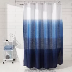Dip Dye Shower Curtain Blue - Room Essentials™