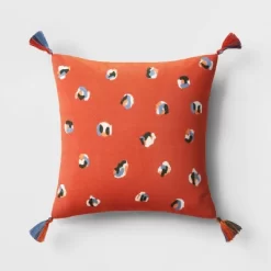 Abstract Dots Embroidered Cotton Square Throw Pillow - Room Essentials™ -Room Essentials GUEST e547e9f9 180b 42a6 b319 0972324e64cb