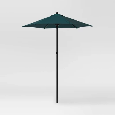 6' Round Outdoor Patio Market Umbrella With Black Pole - Room Essentials™ 11 6' Round Outdoor Patio Market Umbrella With Black Pole - Room Essentials™ - Image 9