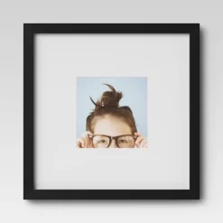 Set Of 9 Gallery Frame Set 10" X 10" Matted To 5" X 5" Black - Room Essentials™ -Room Essentials GUEST eaa61224 62dd 45bd b00e 90294be0d99f