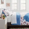Butterfly Print Microfiber Decorative Bed Set With Throw Blue/Red/White - Room Essentials™ -Room Essentials GUEST ed97f3d3 53a8 41f3 8790 11a72e1de627