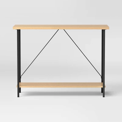 Wood And Metal Console Table Natural - Room Essentials™ 4 Wood And Metal Console Table Natural - Room Essentials™ - Image 2