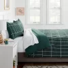 Grid Print Microfiber Reversible Comforter & Sheet Set Dark Green - Room Essentials™ -Room Essentials GUEST f2916d48 beca 4579 83de 73f308bcc6b6