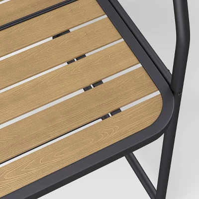 Metal Rectangle A-Frame Pergola Rust Resistant Outdoor Patio Dining Table Black - Room Essentials™ 5 Metal Rectangle A-Frame Pergola Rust Resistant Outdoor Patio Dining Table Black - Room Essentials™ - Image 3