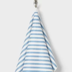 Quick Dry Striped Waffle Towel Blue - Room Essentials™ -Room Essentials GUEST f372b767 e8ce 4640 af7b 584bc7bd3431