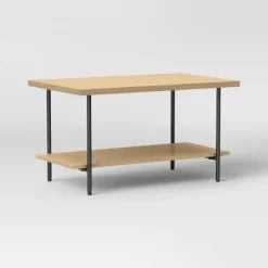 Wood And Metal Coffee Table With Storage Shelf - Room Essentials™ -Room Essentials GUEST f476ccdf 7cc3 47c3 a81f 0b61bb078ead