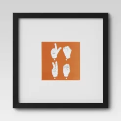 Set Of 9 Gallery Frame Set 10" X 10" Matted To 5" X 5" Black - Room Essentials™ -Room Essentials GUEST f789d878 5fd4 4ad1 974a e96f082d197a