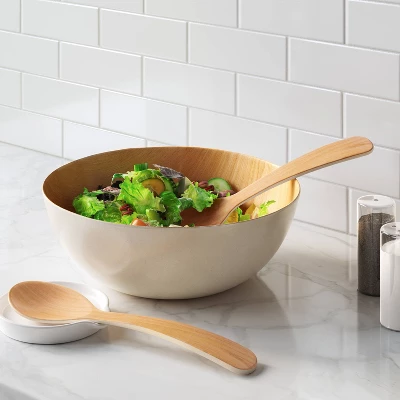 Serving Bowl With Utensils - Room Essentials™ 3 Serving Bowl With Utensils - Room Essentials™