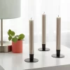 6pk Taper Candle Set Black And White Stripe - Room Essentials™