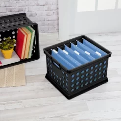 Storage Crate Black - Room Essentials™: Plastic Stackable Utility Bin, Portable With Built-In Handles, 30.6L Capacity 9 Storage Crate Black - Room Essentials™: Plastic Stackable Utility Bin, Portable With Built-In Handles, 30.6L Capacity -Room Essentials GUEST fcade605 7bd5 4e95 b715 a8af53062d9e