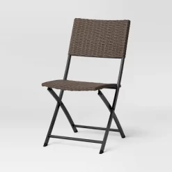 Wicker Outdoor Portable Folding Chair Brown - Room Essentials™ -Room Essentials GUEST ffb991d6 f0dd 469a a9d0 c481c52f8382